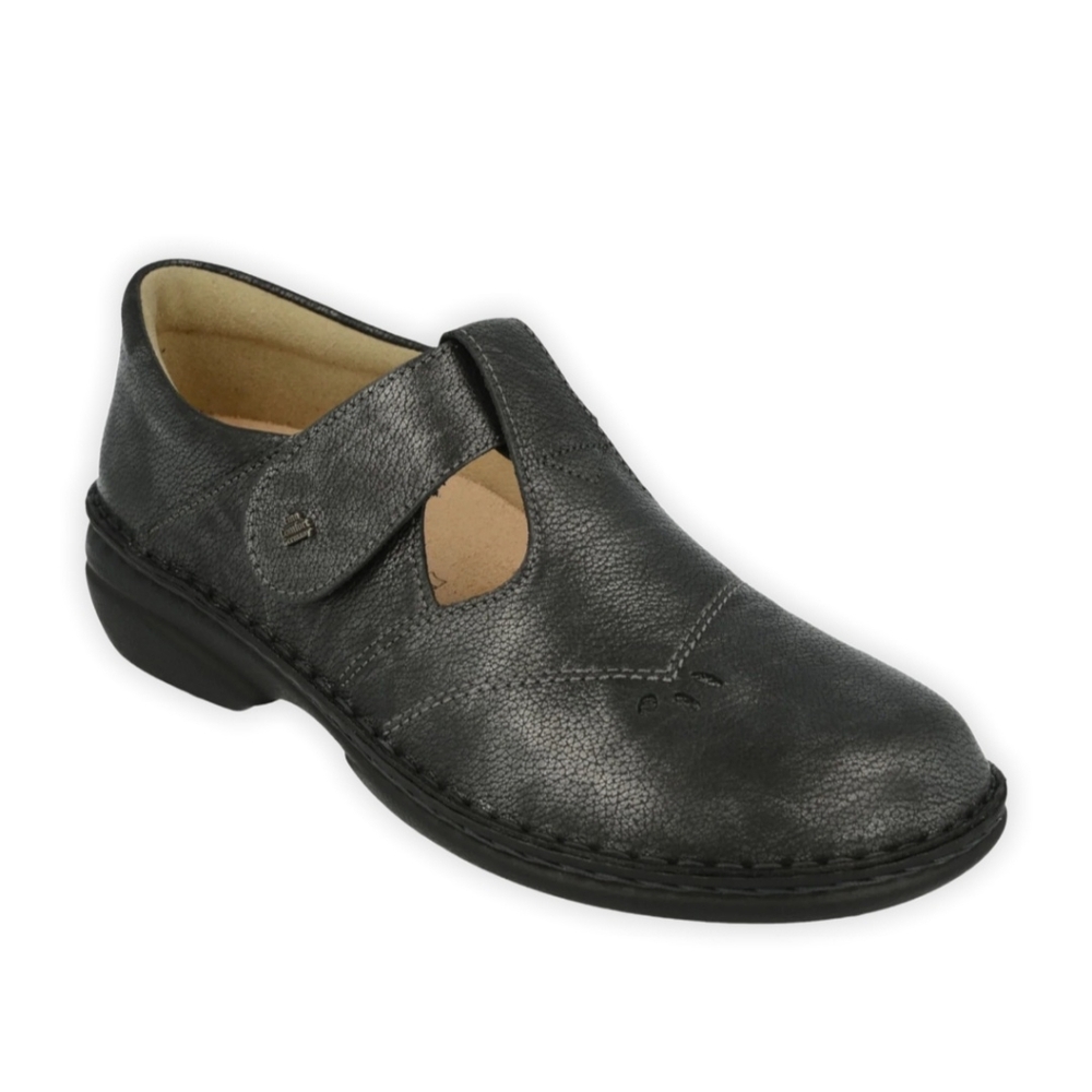 Finn Comfort Nashville-S T-Strap Mary Jane Women Neosilver Gray Orthotic 40 US 9